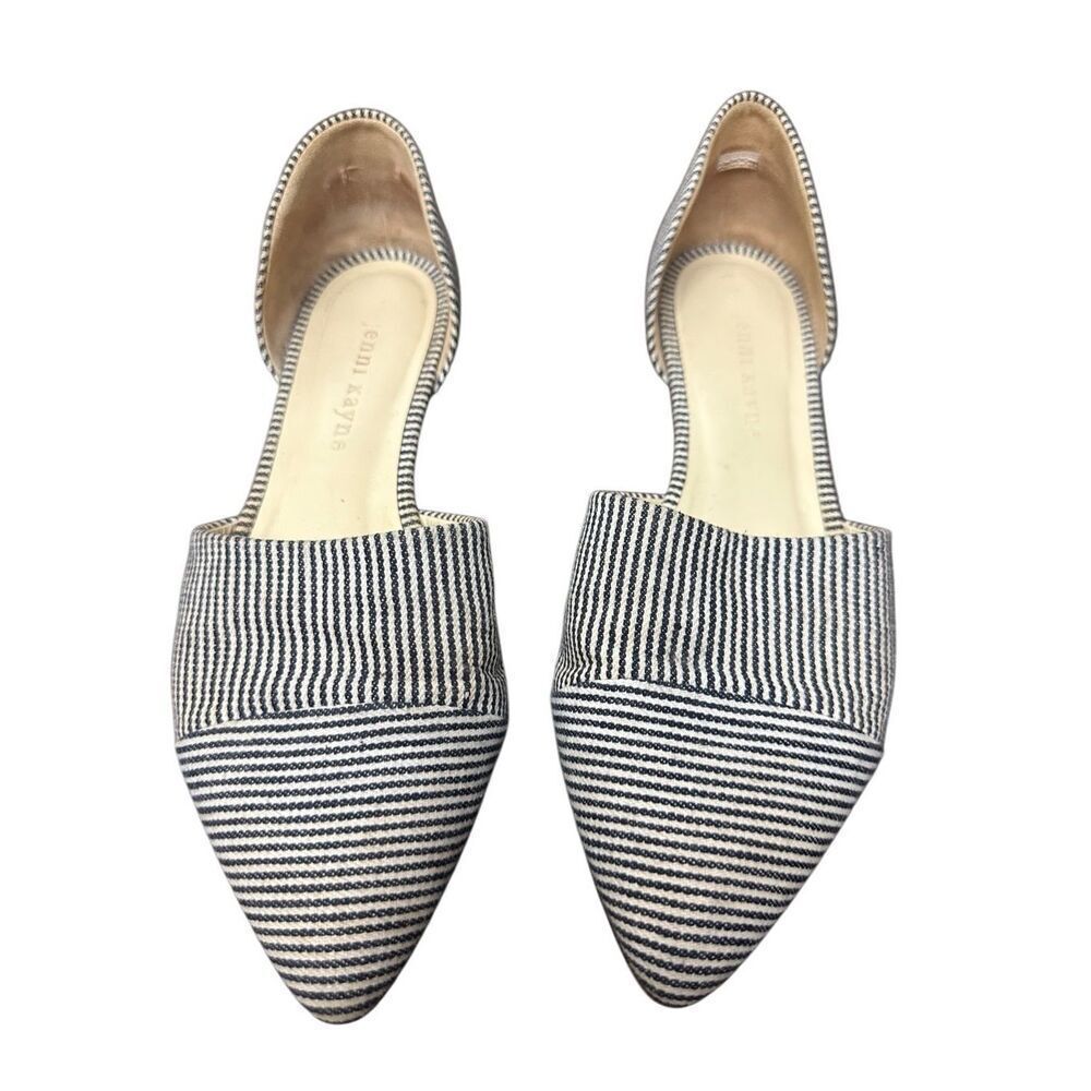 Jenni Kayne Black and White Striped Flats